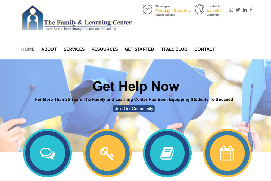 The Family & Learning Center Website