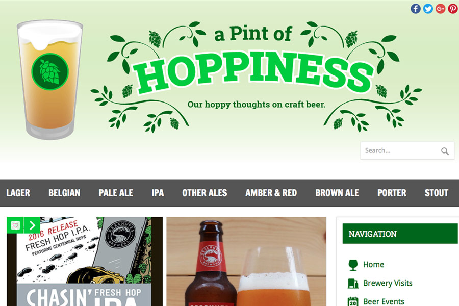 A Pint of Hoppiness Website